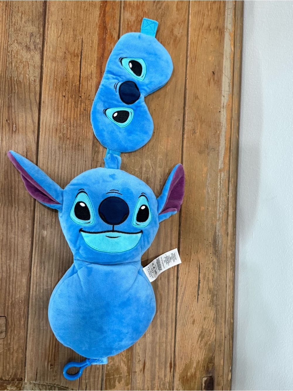 Disney Stitch Plush Travel Pal with Matching Eye Mask Blue Primark Cares